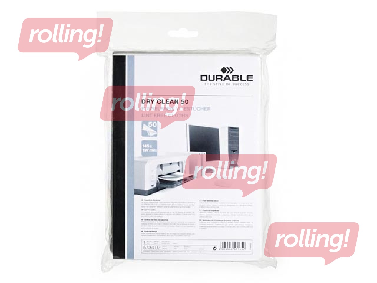 Универсальные чистящие салфетки Durable, сухие, 50 шт.