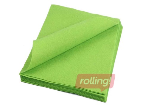 Войлок, 20x30см, 150г/м², салатово-зелёный, 10 листов