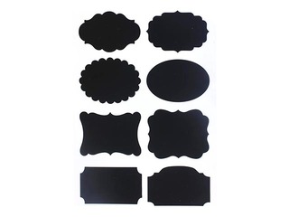 Этикетки, самоклеющиеся, меловые, черные, 16 шт.