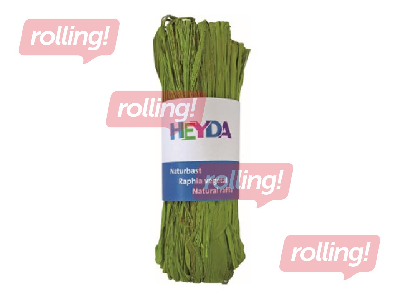 Raffia, natural, light green, 50 g.