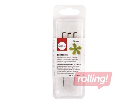 Felting needle set, 78 mm, 3 pcs., 3 types