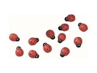 Decorative accessories Ladybugs, 2cm, 12 pcs.