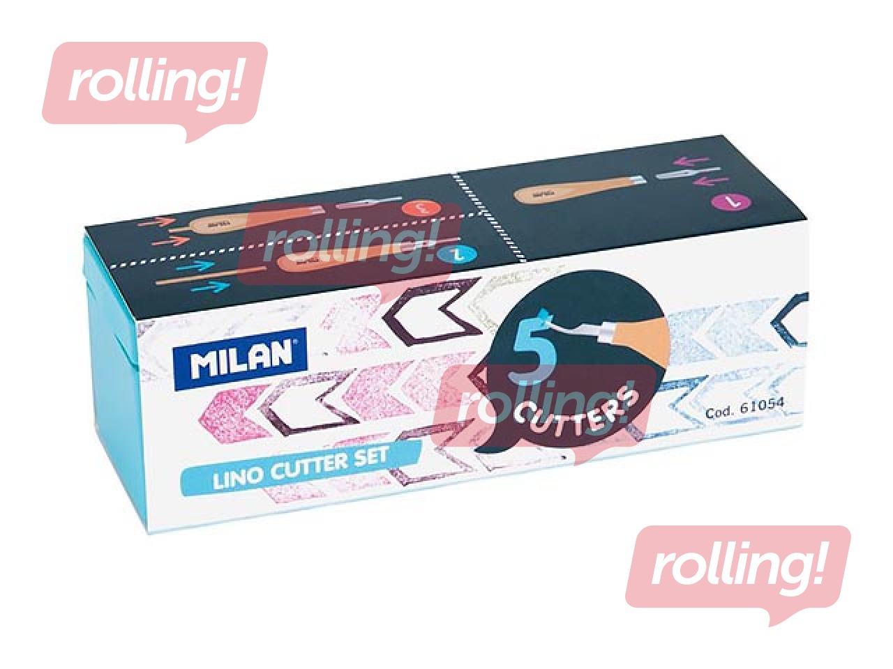 Grebšanas instrumentu komplekts linogriešanai