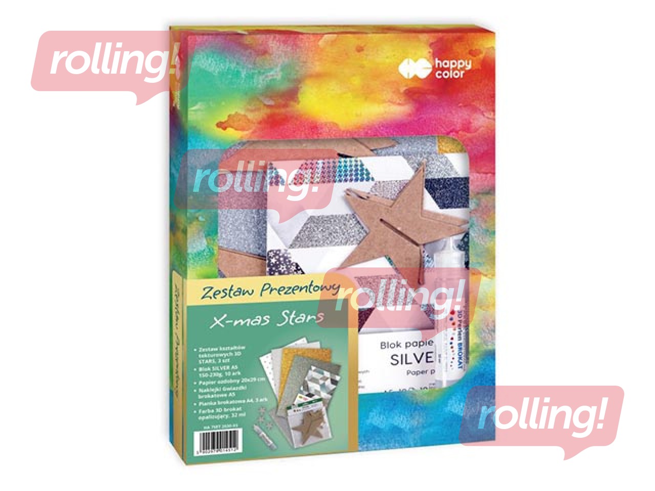 Radošs dāvanu komplekts ''X-mas Stars'', Happy Color