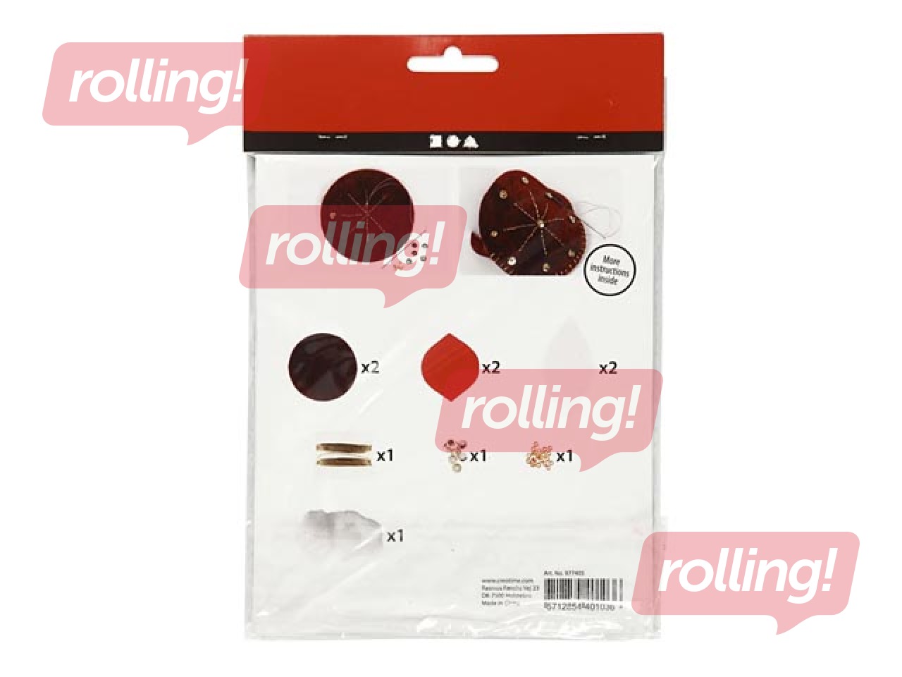 Radošais komplekts Mini Craft Kit Felt Ornaments