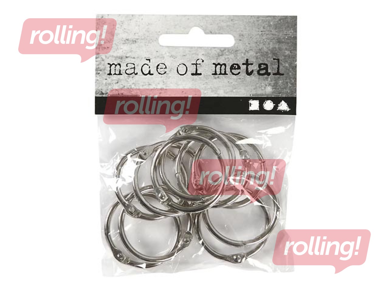 Металлические кольца, Ø25мм, 10 шт.