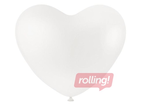 Balloons-Hearts, white, 8 pcs.