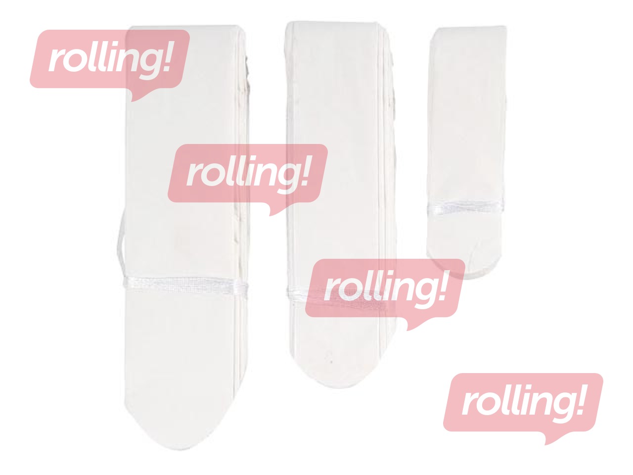 Tissue pompons, white, 3 pcs.