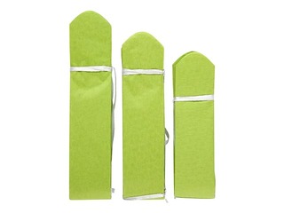 Tissue pompons, lime green, 3 pcs.