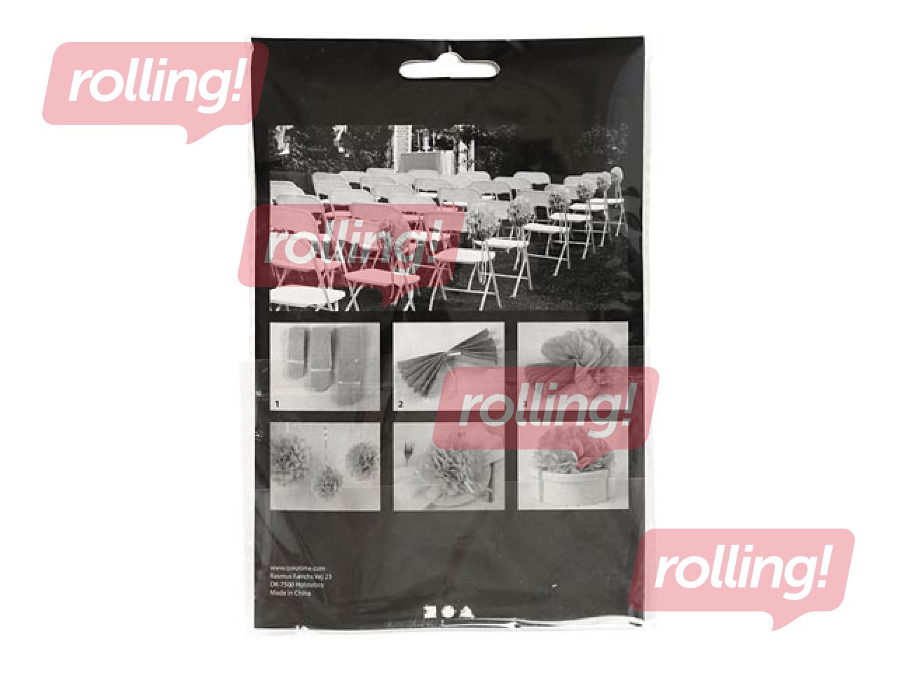 Tissue pompons, lime green, 3 pcs.