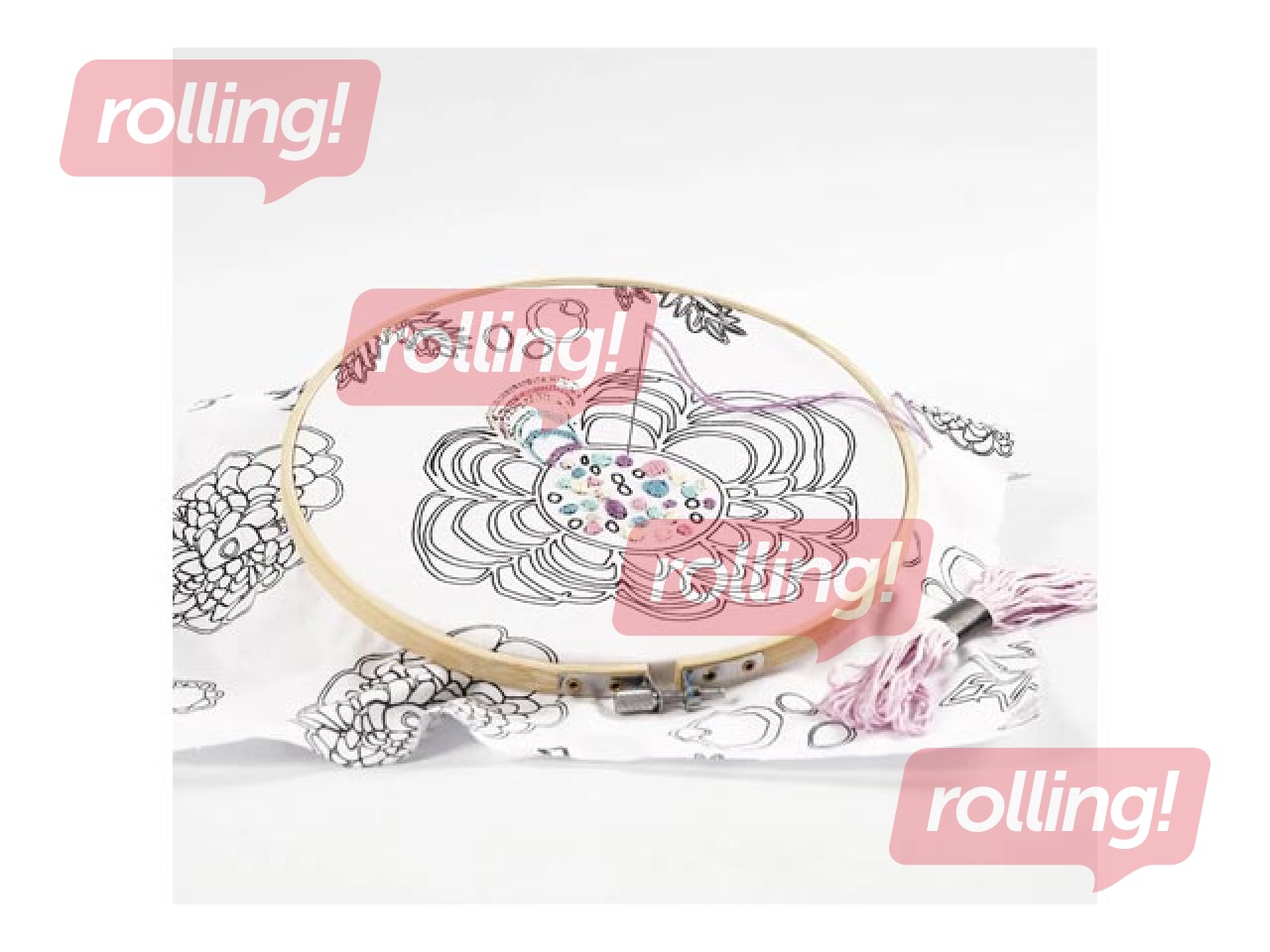 Izšūšanas riņķis, koka, D:20cm