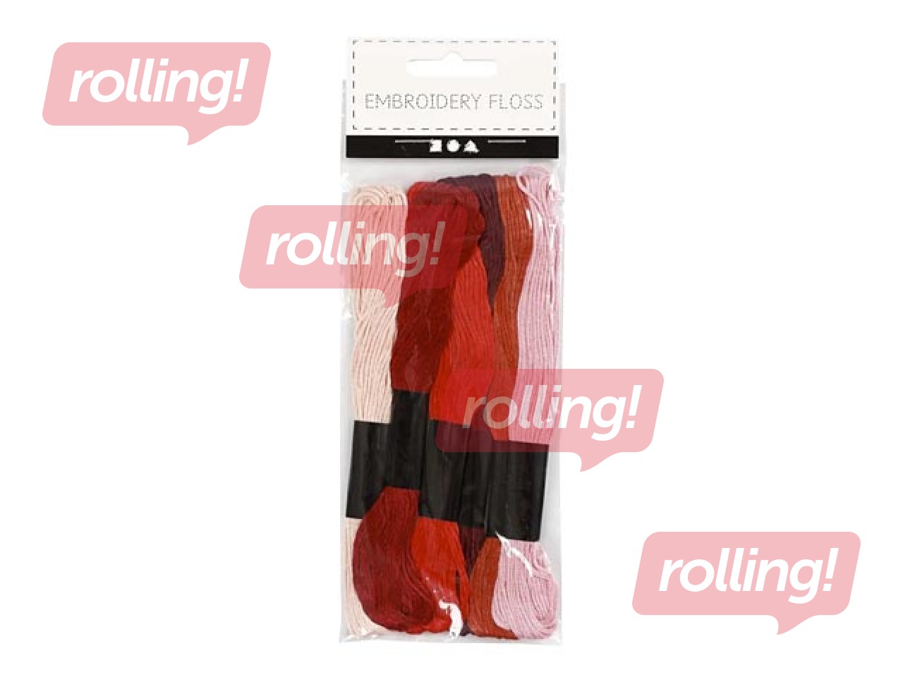 Izšūšanas diegi, sarkani toņi, 6 gab.