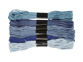 Embroidery floss, blue tones, 6 pcs.