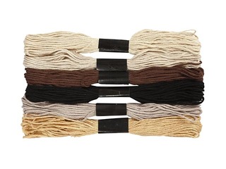 Embroidery floss, natural, 6 pcs.