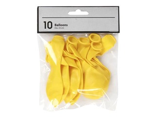 Balloons, yellow, 10 pcs.