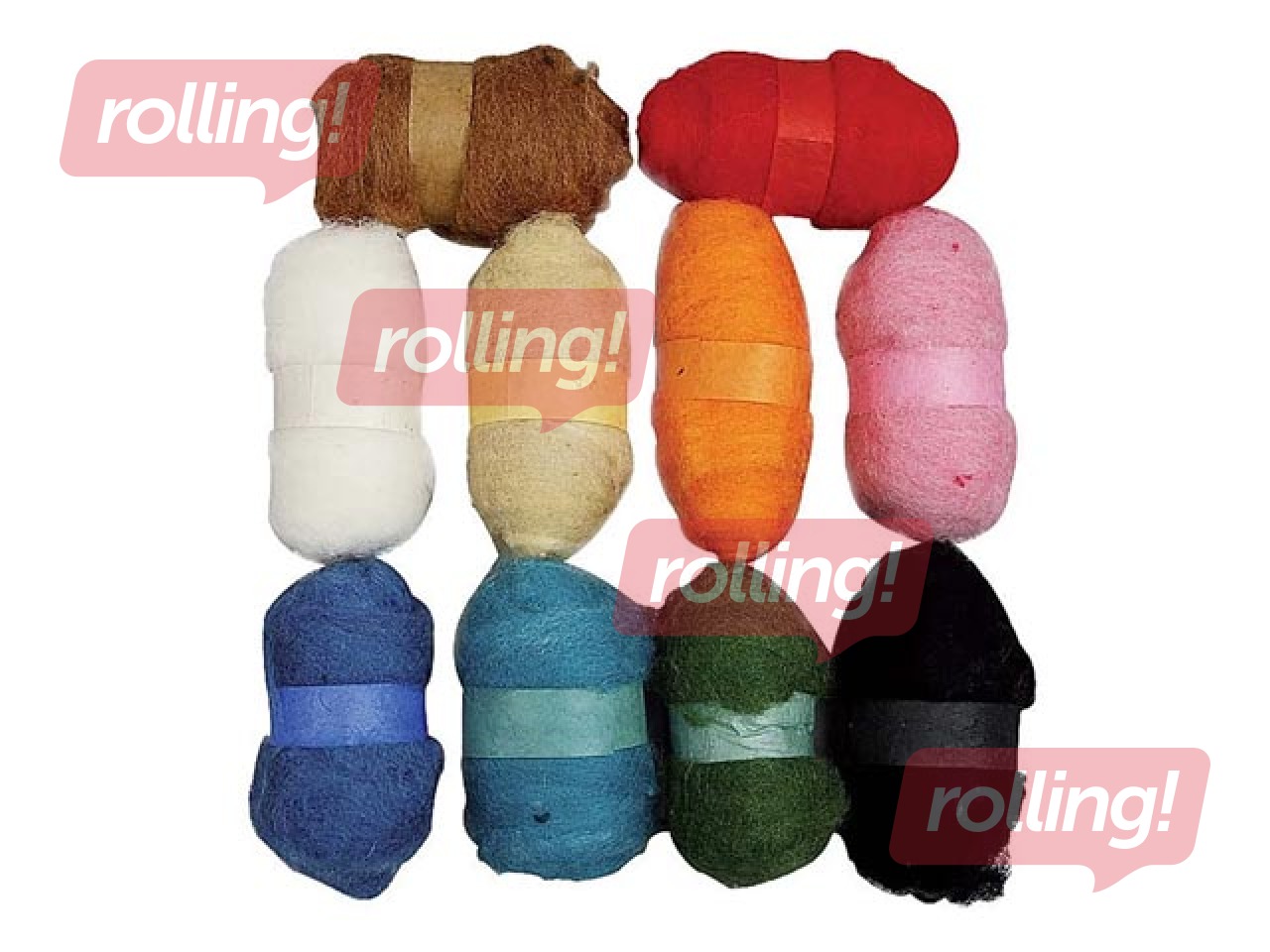 Шерсть для валяния, 25г x 10 шт.