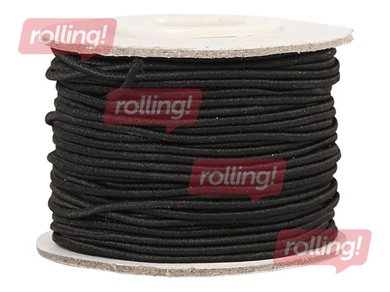 Эластичный шнур, Ø 1 мм, 25 м, черный