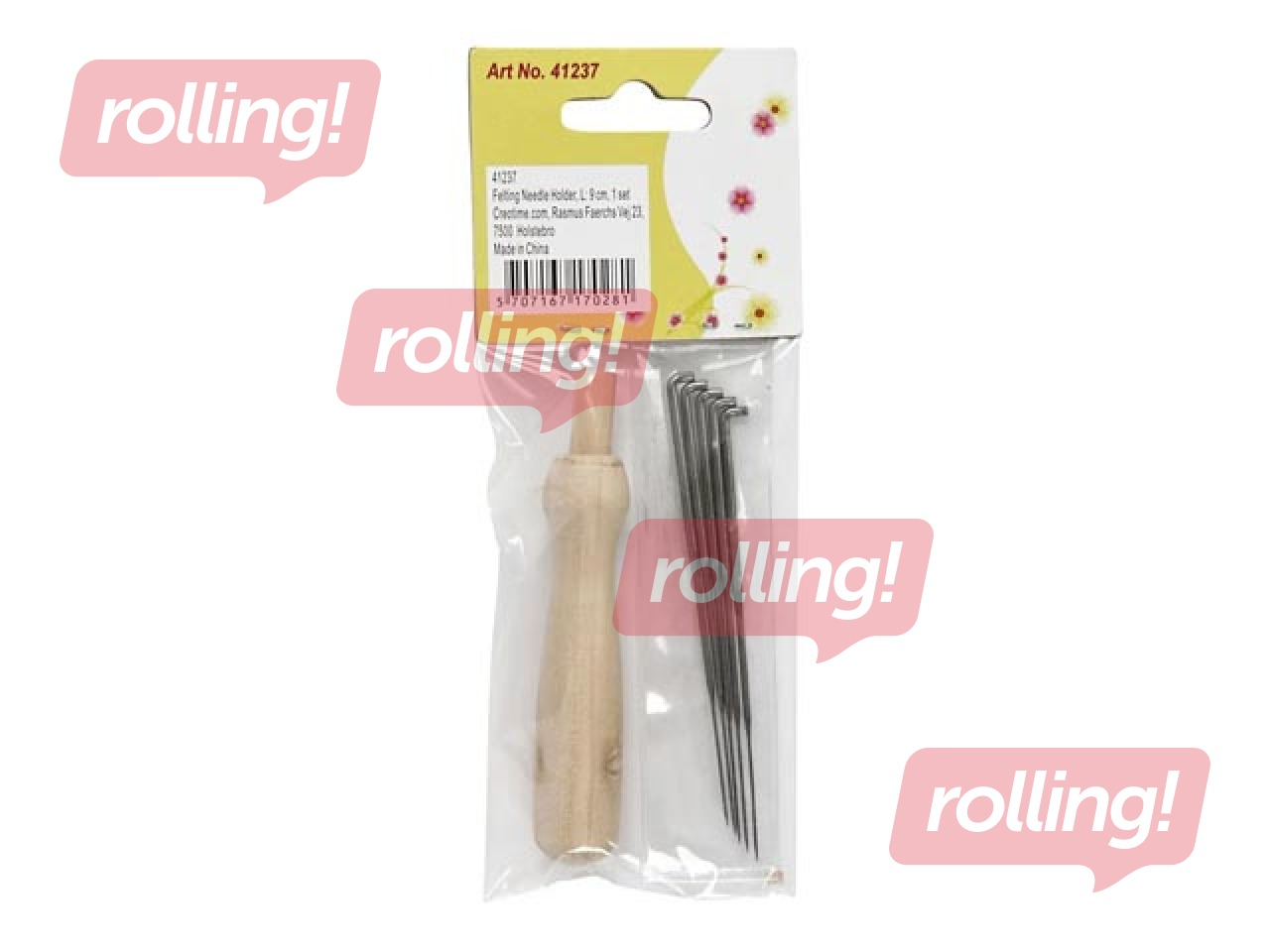 Filcēšanas adatu turētājs un 5 adatas