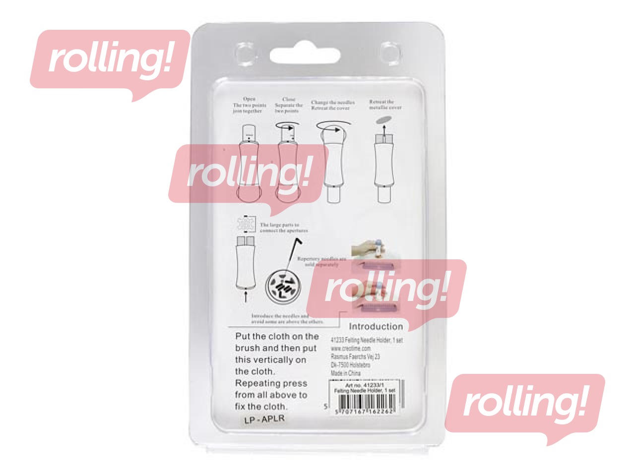 Filcēšanas adatu turētājs un 7 adatas