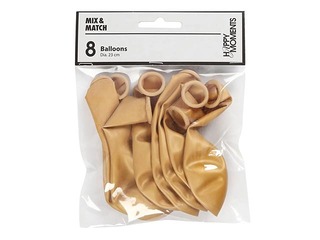 Balloons, gold, 8 pcs.