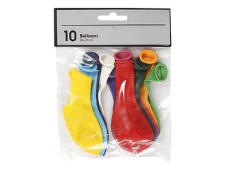 Balloons 10 pcs, assorted colours