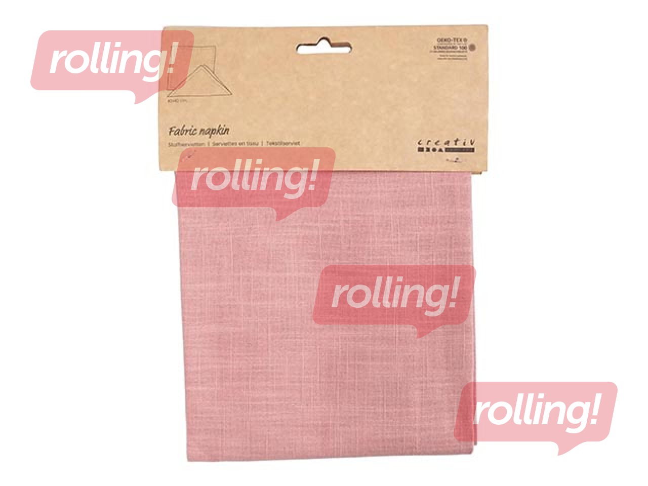 Auduma salvetes 42x42 cm, 2 gab, rozā