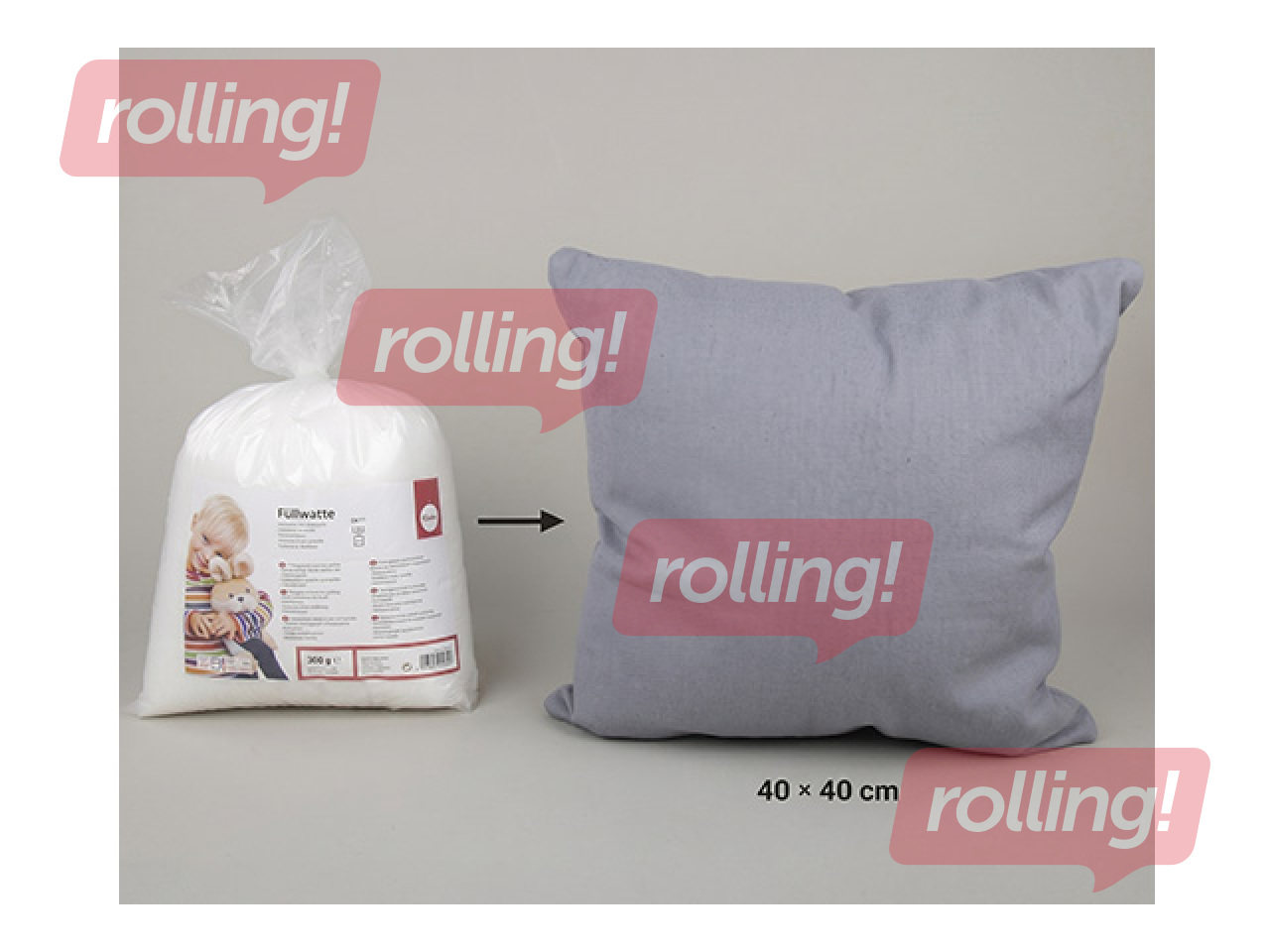 Mīksto rotaļlietu pildījums, ļoti pūkains, pārslās, 100% poliesters, 300g  