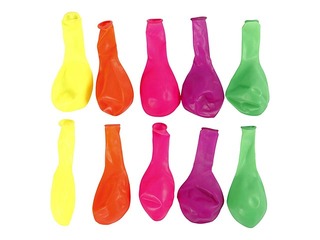 Balloons 10 pcs, neon colours