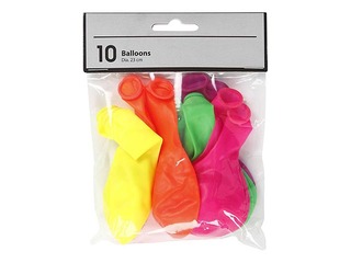 Balloons 10 pcs, neon colours