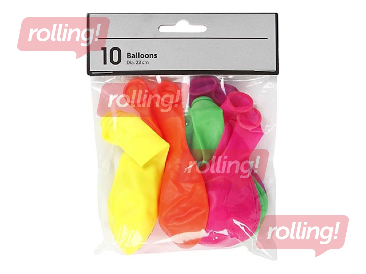 Baloni, 10 gab., neona krāsas