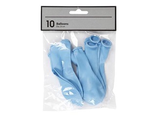 Baloni, gaiši zili, 10 gab.