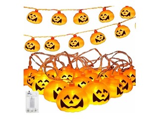 Halloween LED Light Decoration Springos, Pumpkin Balls, 20 LEDs, 3m