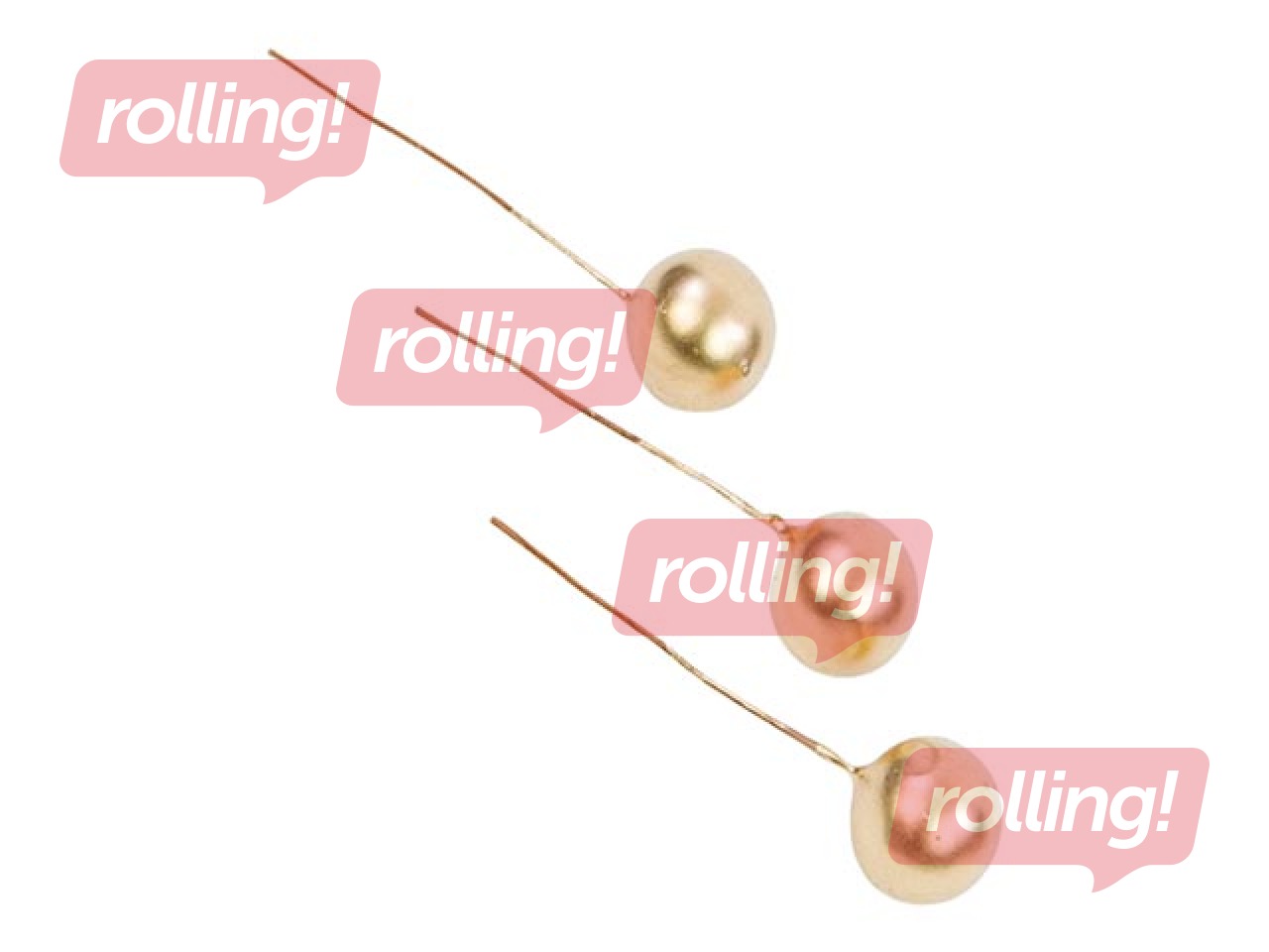 Bumbiņas uz stieplēm, ⌀ 12mm, 144 gab.