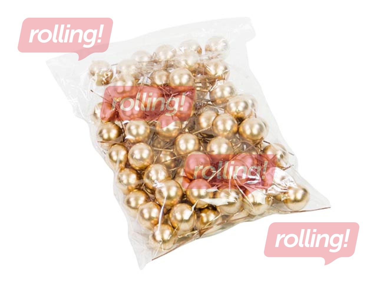 Bumbiņas uz stieplēm, ⌀ 12mm, 144 gab.