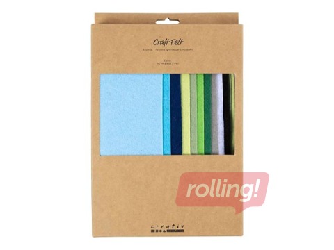 Felt Creativ Company, blue/green harmony, 10 sheets, 21x29.7cm