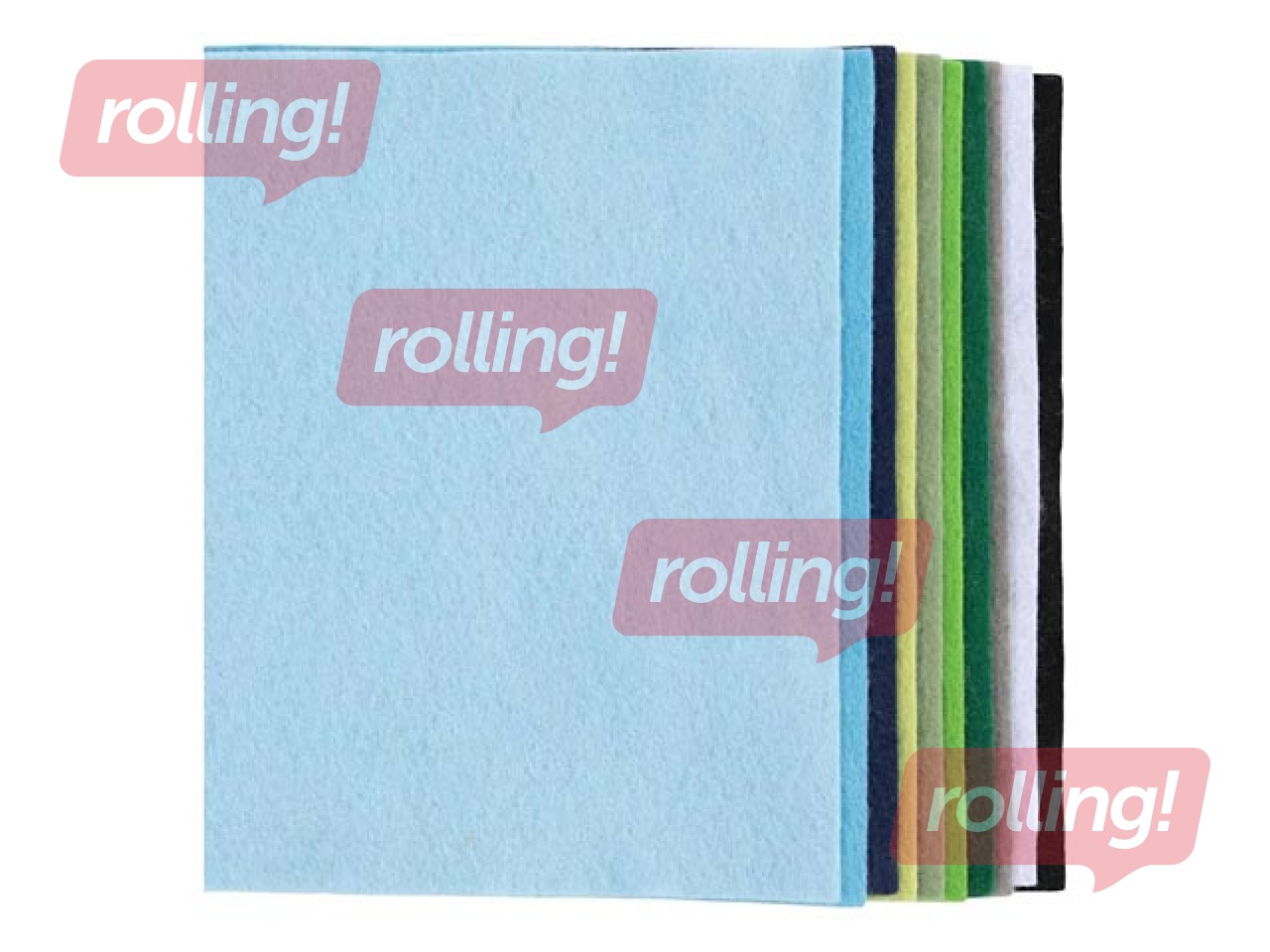 Filcs Creativ Company, zilā/zaļā harmonija, 10 loksnes, 21x29.7cm