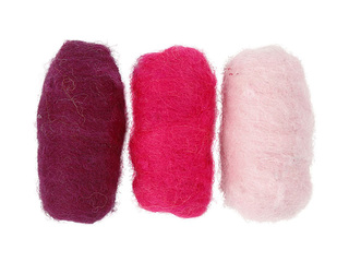 Vilna filcēšanai, rozā toņi, 3x10g