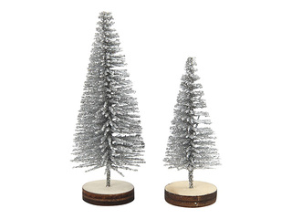 Christmas tree decorations, silver, 5 pcs.
