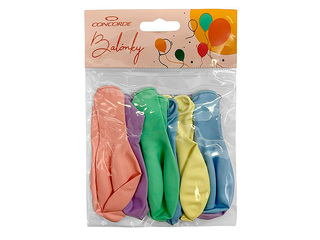 Balloons, assorted pastel colors, 23cm, 12 pcs