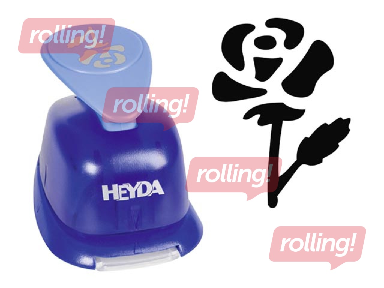 Dekoratīvais caurumsitējs lielais, roze