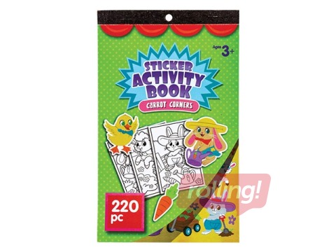 Krāsojamā grāmata ar uzlīmēm, 14.7 x 24.2 cm