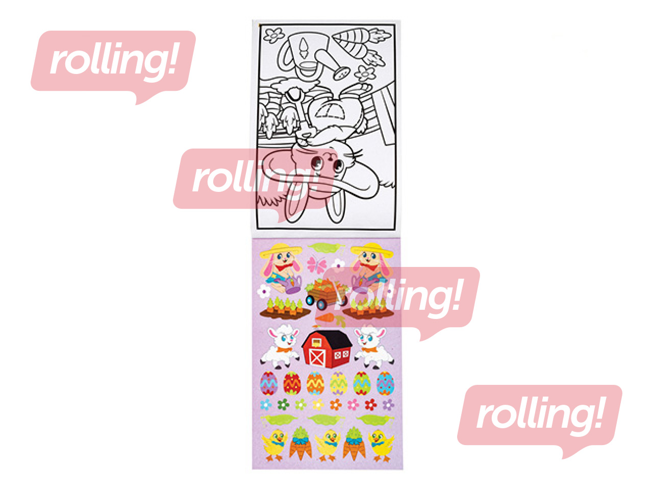 Värviraamat, kleepsudega  14.7x24.2cm