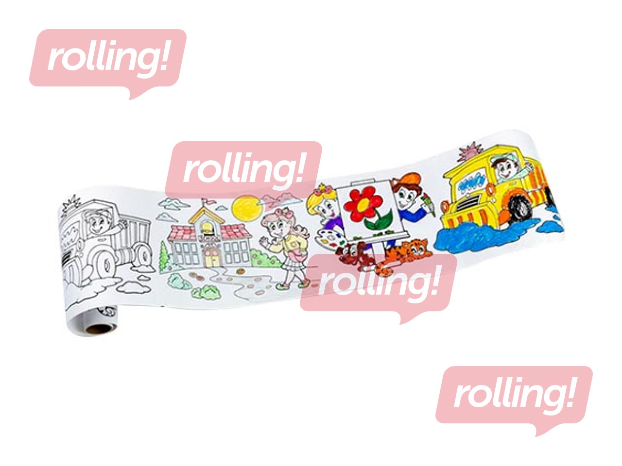 Pašlīmējošs krāsojamais papīrs rullī, 15x200cm