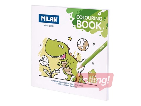 Раскраска grāmata Milan Dino Land