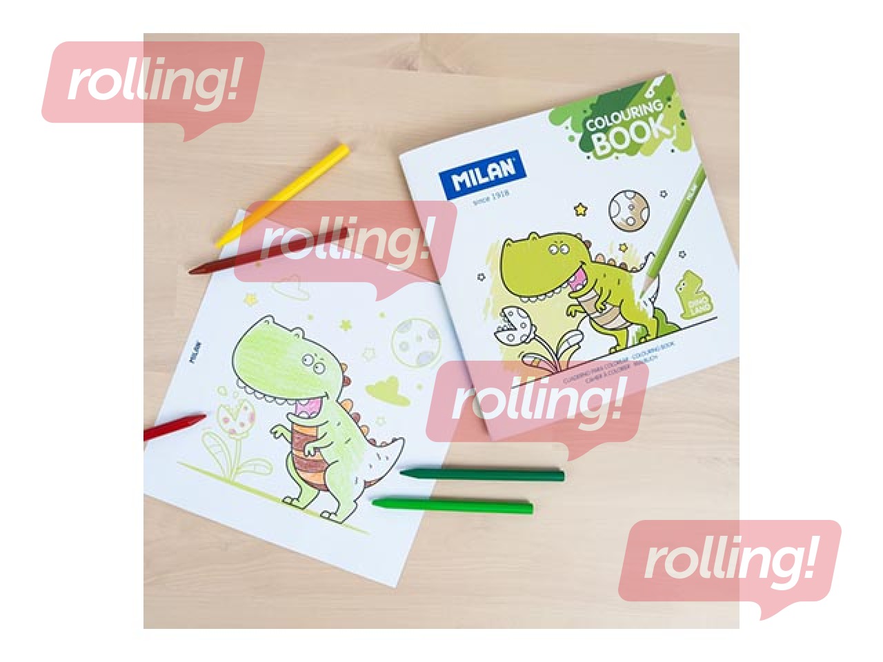 Раскраска grāmata Milan Dino Land