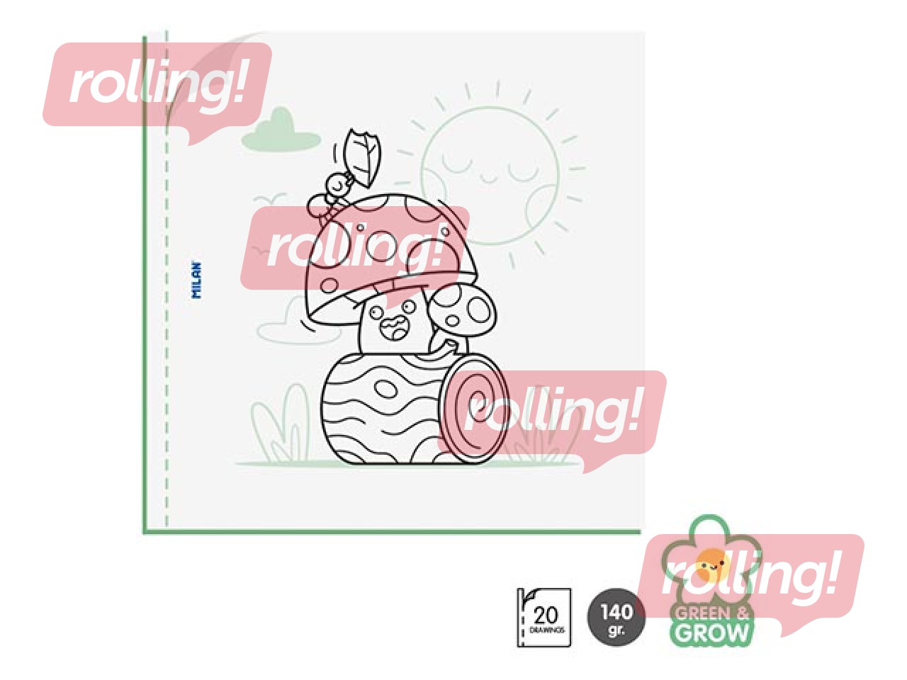 Colouring book Milan Green Grow