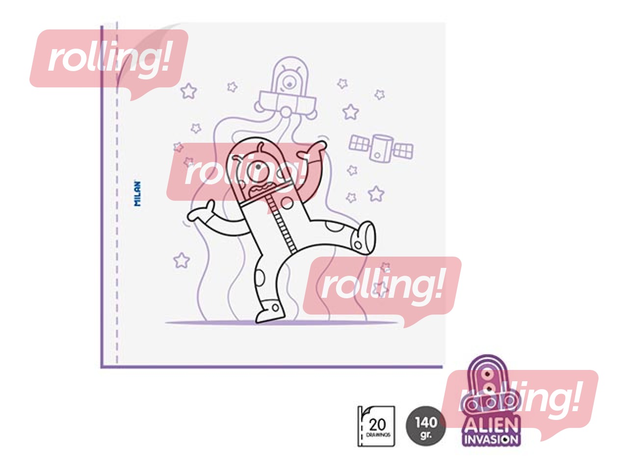 Colouring book Milan Alien Invasion