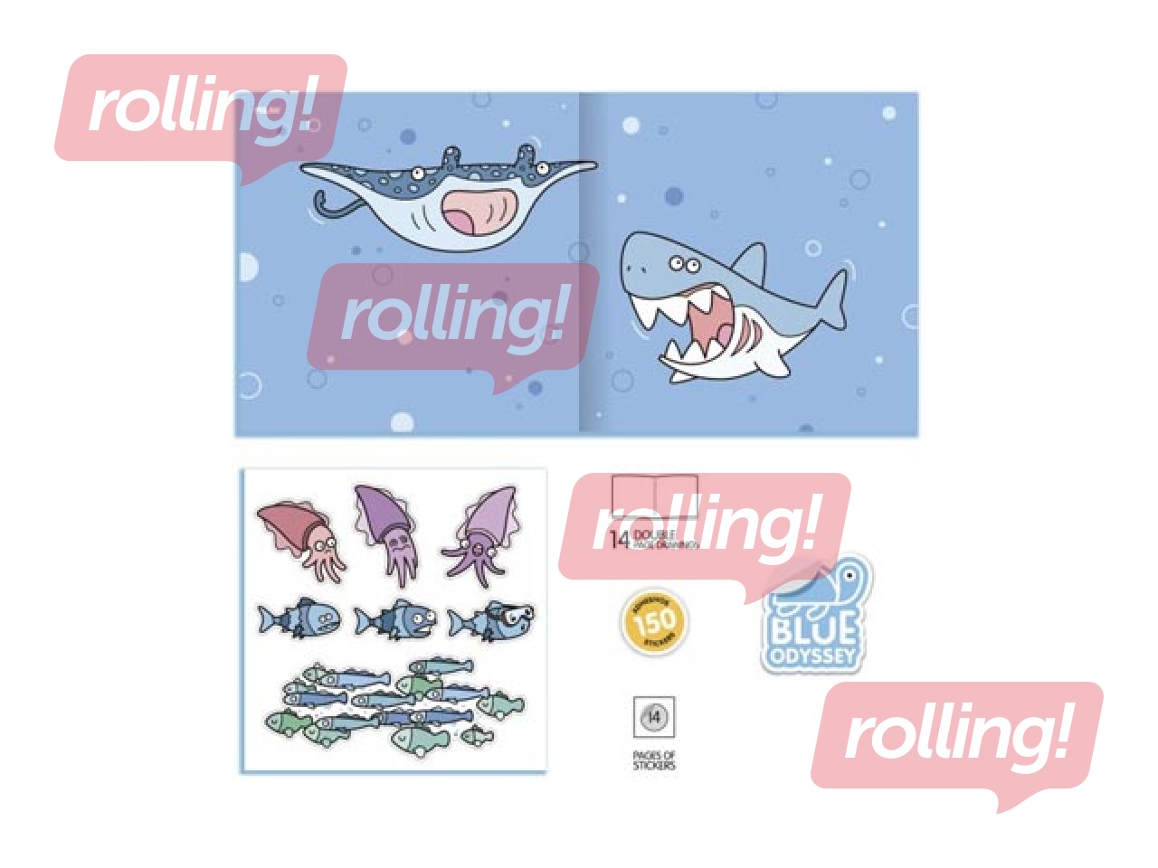 Värviraamat kleepsudega Milan, Blue Odissey