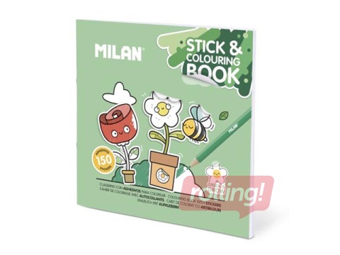 Krāsojamā grāmata ar uzlīmem Milan, Green & Grow