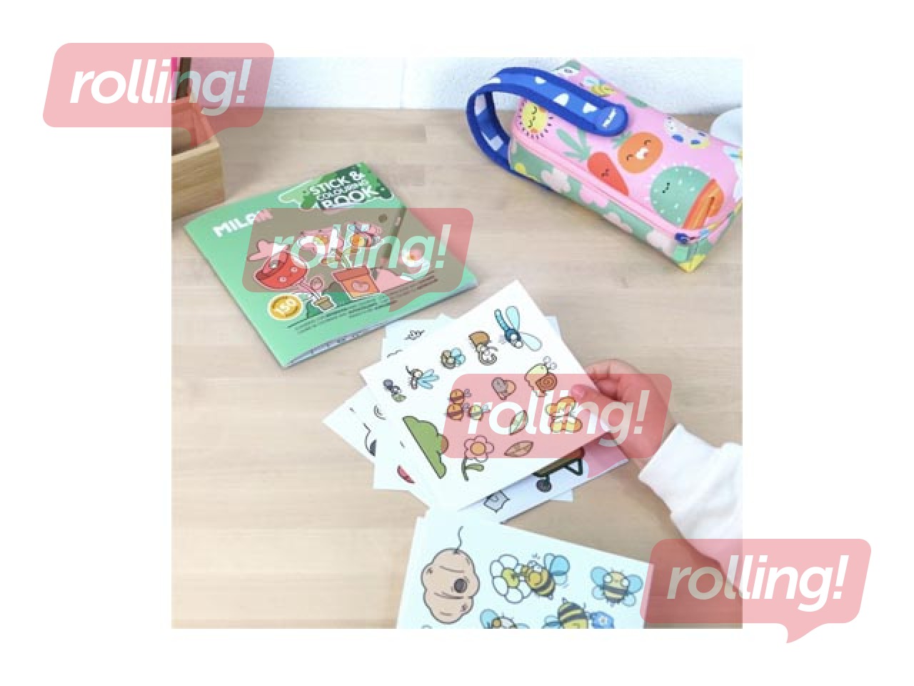 Krāsojamā grāmata ar uzlīmem Milan, Green & Grow